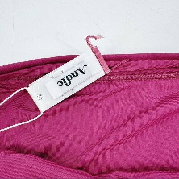 Andie Swim The Caicos Bikini Bottom Plum Eco Nylon Size M NWT - Picture 6 of 7